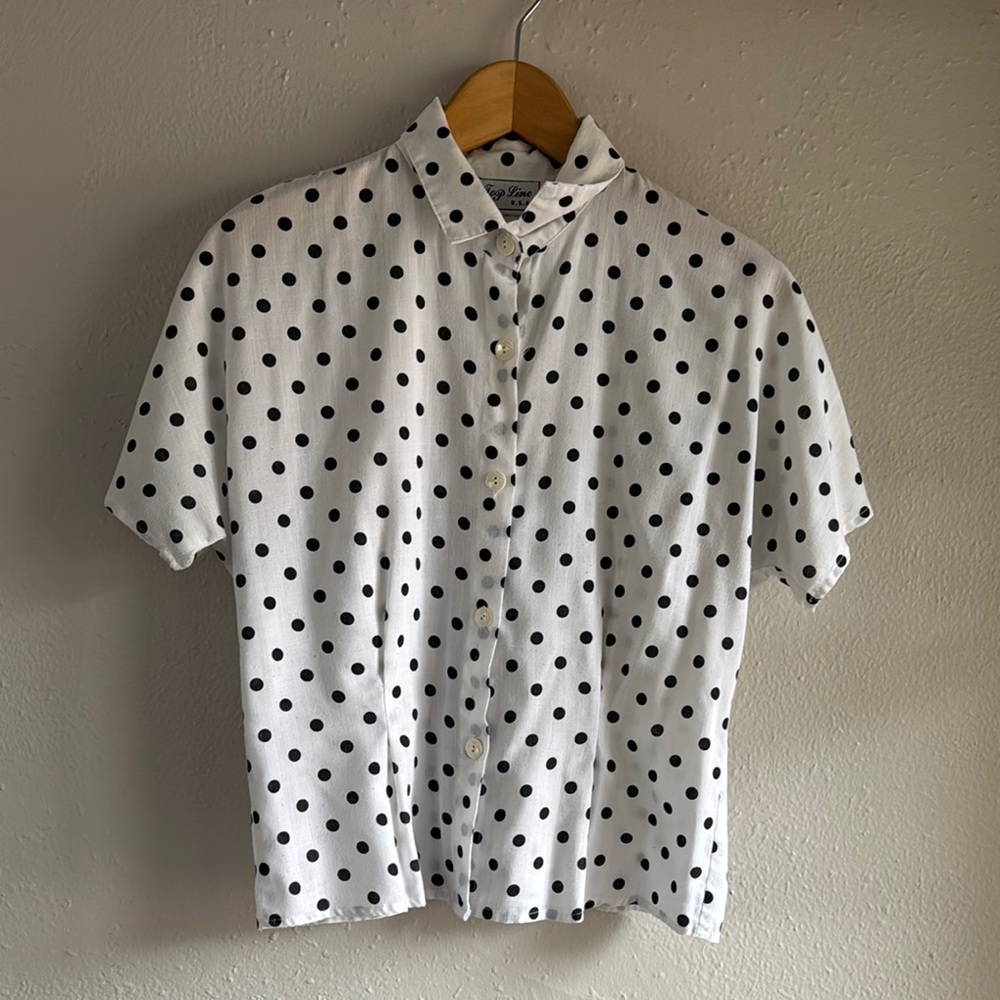 Vintage Polka Dot Button Down Sz. S/M
